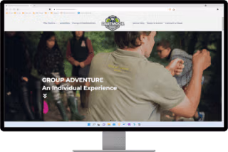 Screenshot of the Dartmoor Activity Centre homepage, a brochure website for a children's activity centre on Dartmoor.
